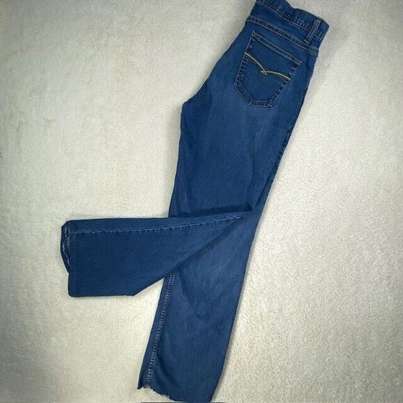 Cruel Girl Jean Jrs 15 Long Blue Stretch Straight Leg Raw Hem CB54753001 - Picture 13 of 14